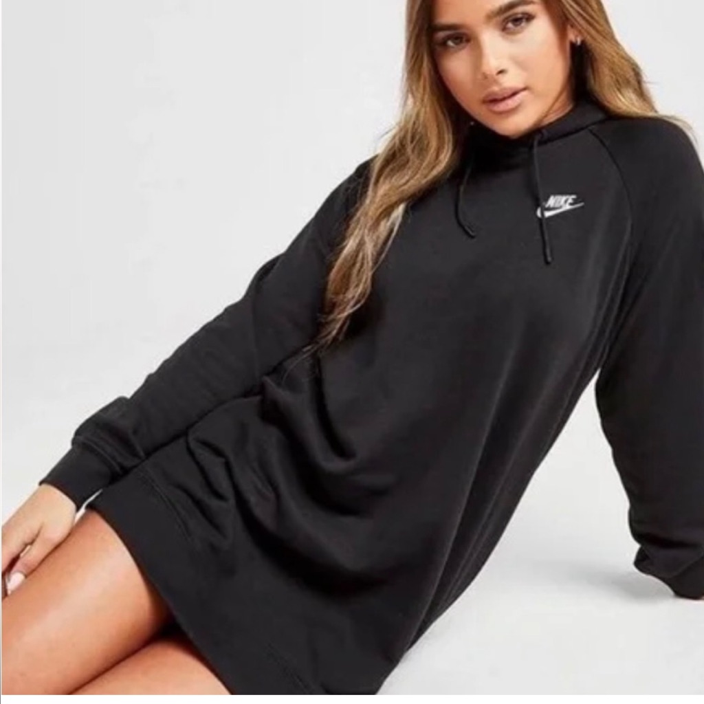 Nike Black Hoodie Dress Xs